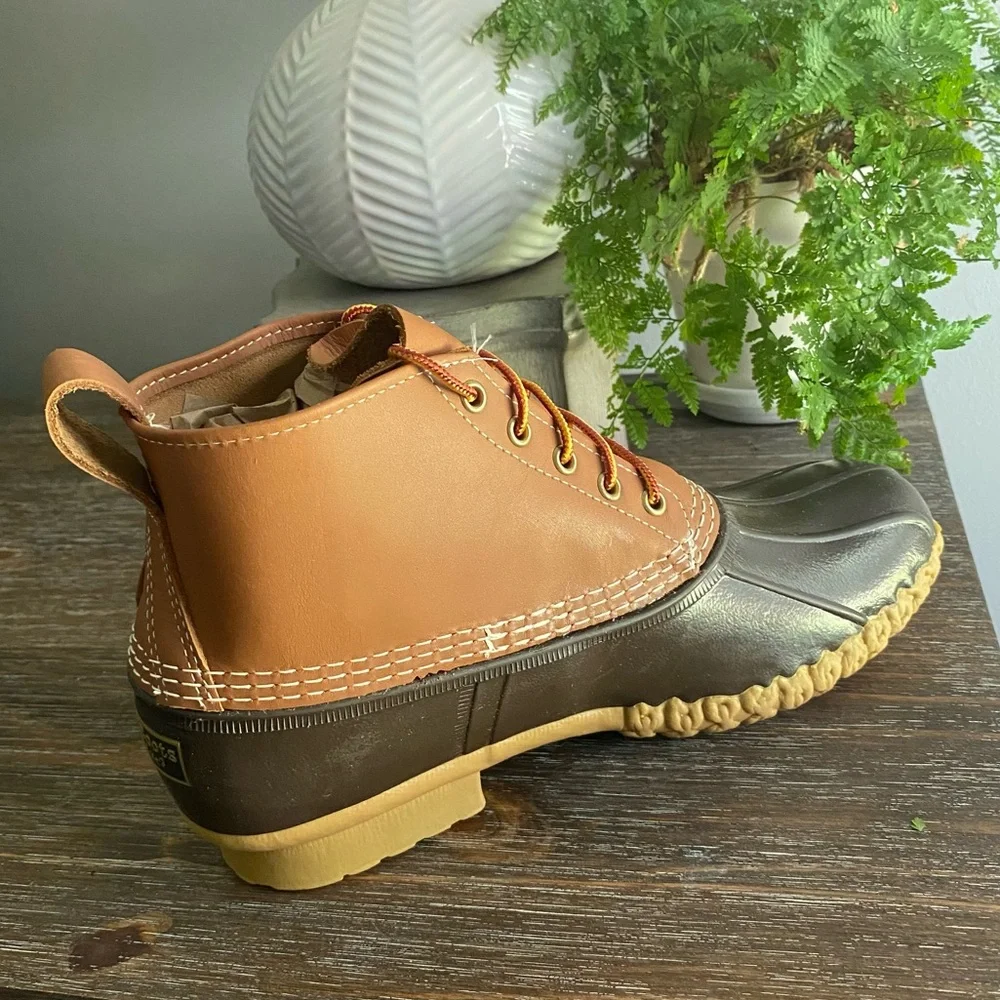 L.L. Bean Mens 10 6” Bean Duck Boots Hunting Fishing Camping‎ Outdoors Tan Brown